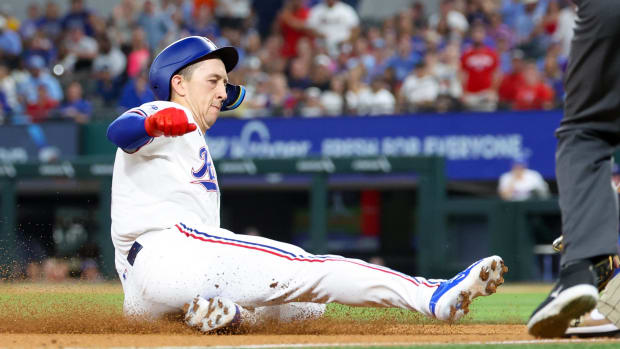 Rangers outfielder Wyatt Langford had three hits in Saturday's loss, his 23rd multi-hit game as a rookie.