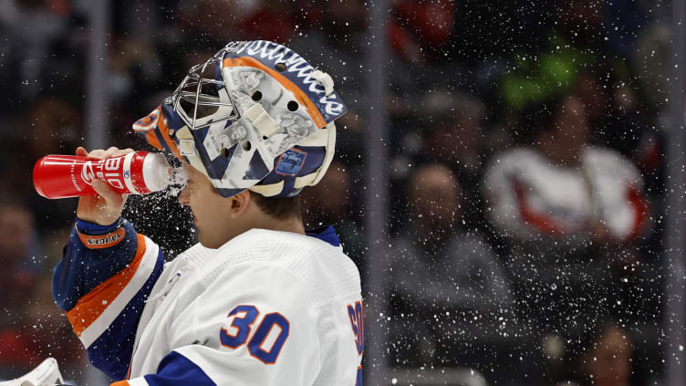 Apr 10, 2023; Washington, District of Columbia, USA; New York Islanders goaltender Ilya Sorokin (30)