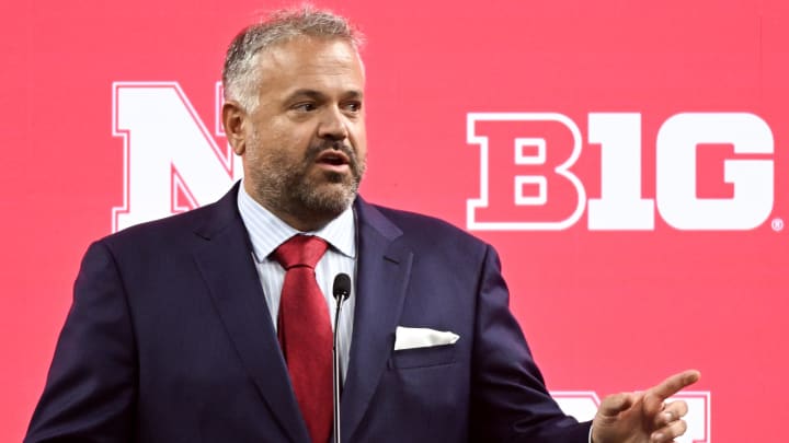 Nebraska Cornhuskers head coach Matt Rhule speaks to the media