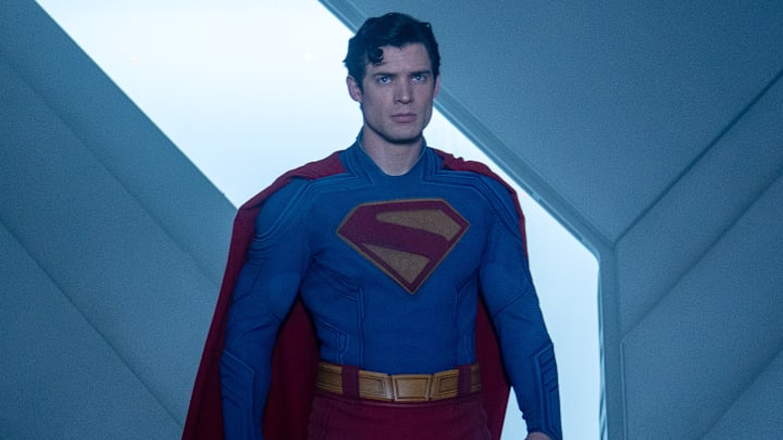 DAVID CORENSWET as Superman in DC Studios’ and Warner Bros. Pictures’ “SUPERMAN,” a Warner Bros. Pictures release. Photo Credit: Jessica Miglio. Copyright: © 2025 Warner Bros. Ent. All Rights Reserved. TM & © DC