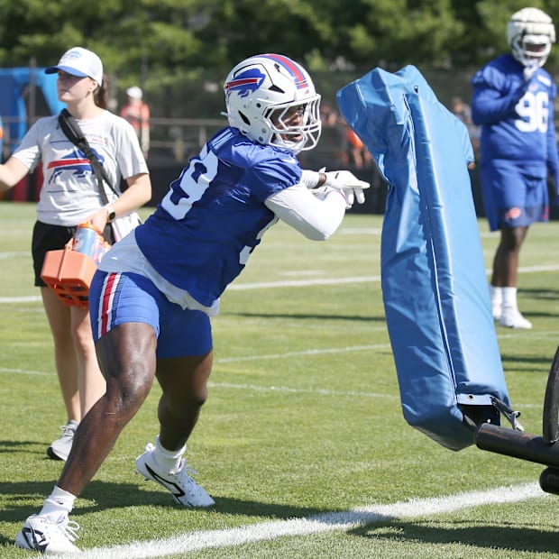 Buffalo Bills defensive end Paris Shand during a practice.