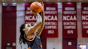 Sam Houston State Bearkats guard Lamar Wilkerson (3) shoots the ball  in the second half against the Indiana Hoosiers at Simon Skjodt Assembly Hall.