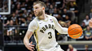 Purdue Boilermakers guard Braden Smith (3) dribbles the ball