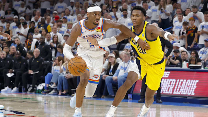 Shai Gilgeous-Alexander had a solid statistical Game 1 of the NBA Finals, but faded down the stretch. Shai Gilgeous-Alexander had a solid statistical Game 1 of the NBA Finals, but faded down the stretch.