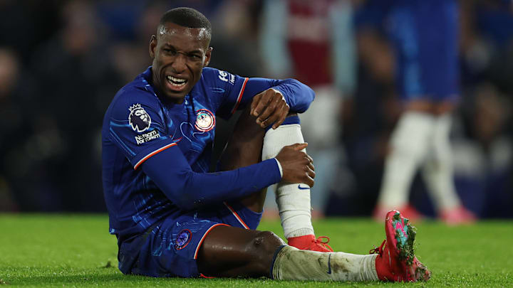 Nicolas Jackson suffered a hamstring injury in Chelsea's Premier League game vs. West Ham. Nicolas Jackson suffered a hamstring injury in Chelsea's Premier League game vs. West Ham.