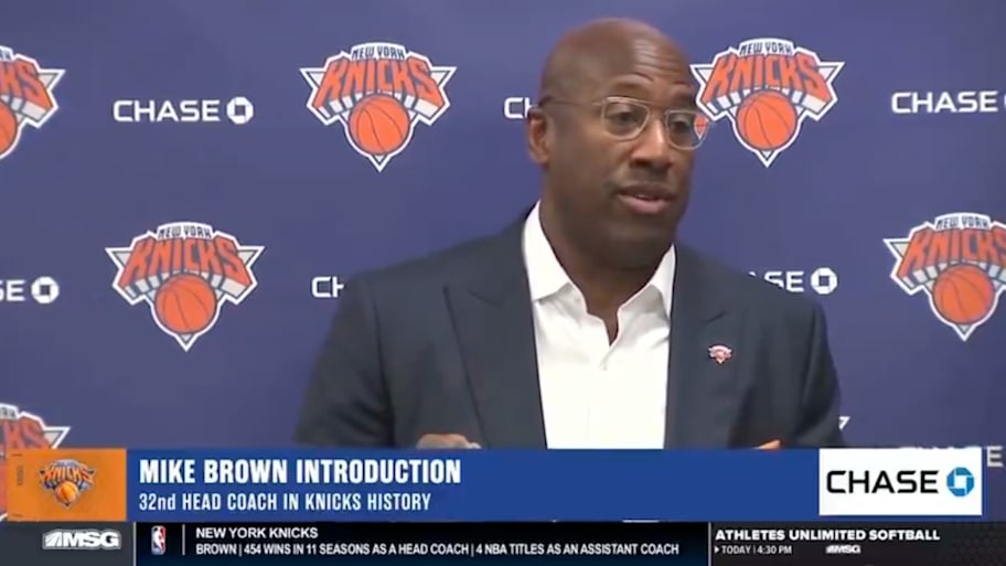 The Knicks hired Mike Brown to replace Tom Thibodeau. | Screenshot via MSG Network.
