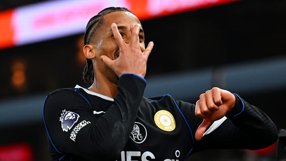 João Pedro celebrating for Chelsea. 