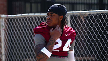 FSU football players walk into the first spring practice of the spring season on Wednesday, March 19, 2025
