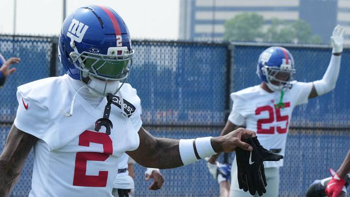East Rutherford, NJ -- June 5, 2025 -- Cornerback, Deonte Banks as the New York Giants players participate in their 2025 OTAÕs at the Quest Diagnostic Giants Training Center in East Rutherford.