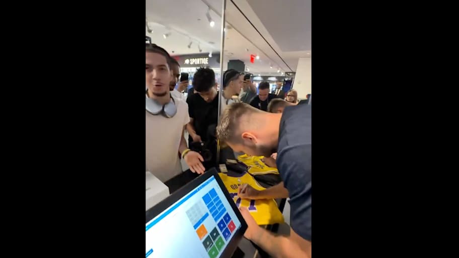 Doncic is eligible to sign an extension with the Lakers on Saturday, Aug. 2. | NBA / X / Screenshot
