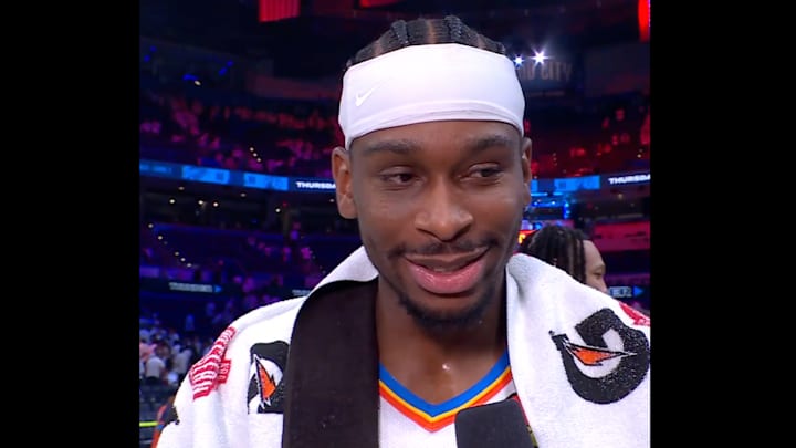 Shai Gilgeous-Alexander on May 20, 2025. Shai Gilgeous-Alexander on May 20, 2025.