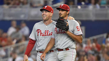 Former Philadelphia Phillies Rhys Hoskins and Zach Eflin