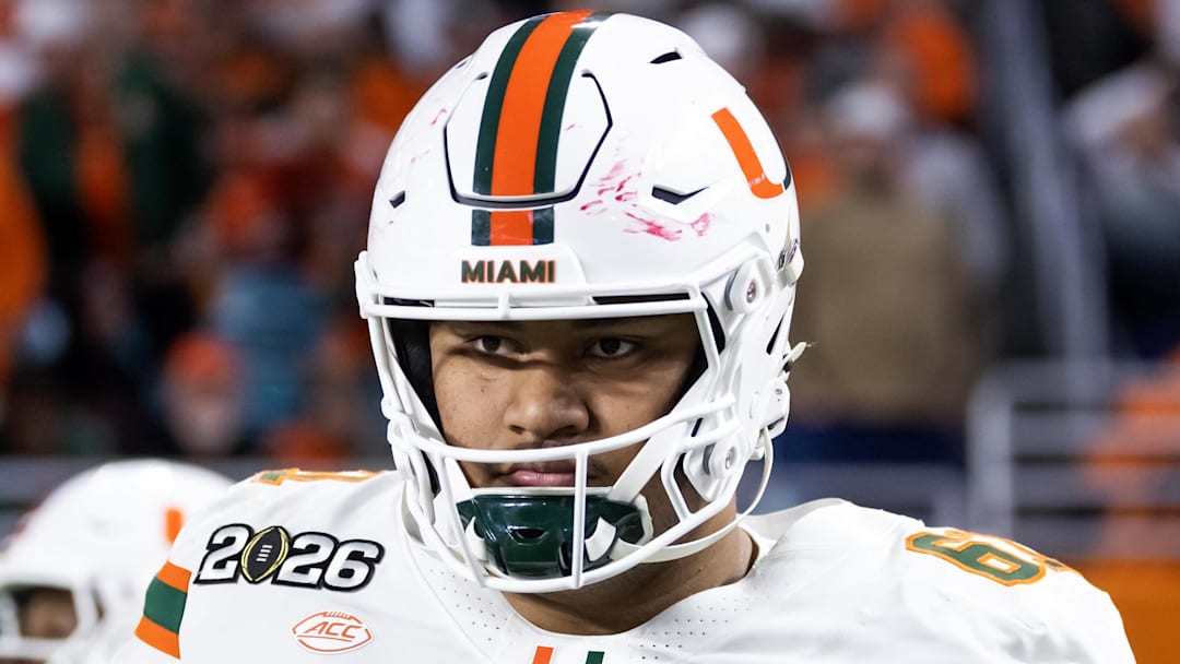 Miami Hurricanes offensive lineman Francis Mauigoa 