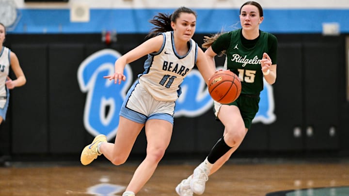 Eden Sander, 11, and the No. 1 Central Valley girls wrapped up 2024-25 Greater Spokane League title with home win over Ridgeline. Eden Sander, 11, and the No. 1 Central Valley girls wrapped up 2024-25 Greater Spokane League title with home win over Ridgeline.