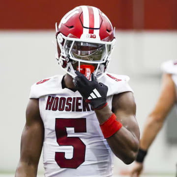 Indiana cornerback D'Angelo Ponds pictured during fall camp on Thursday.