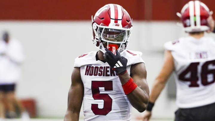 Indiana cornerback D'Angelo Ponds pictured during fall camp on Thursday.