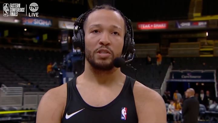 Jalen Brunson after New York Knicks-Indiana Pacers Game 3 on May 25, 2025.