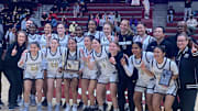 Mitty's girls basketball team, posing after winning another Central Coast Section title two weeks ago, won their fourth straight Northern California Open Division title with a hard-fought 64-60 win over previously unbeaten Clovis West. 