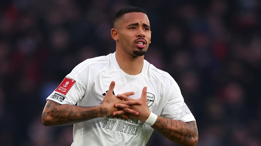 Gabriel Jesus in his most recent appearances for Arsenal.