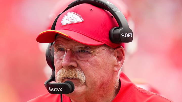Kansas City Chiefs head coach Andy Reid looks on