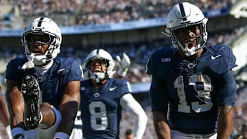 Penn State football running backs Kaytron Allen and Nicholas Singleton