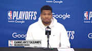 Giannis Antetokounmpo on April 29, 2025.