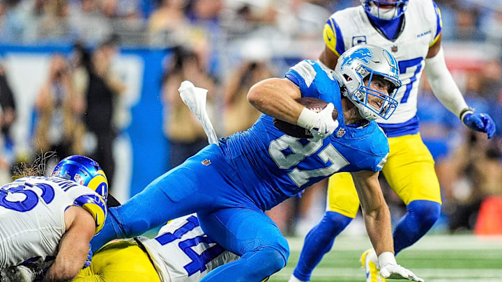 Detroit Lions tight end Sam LaPorta (87).