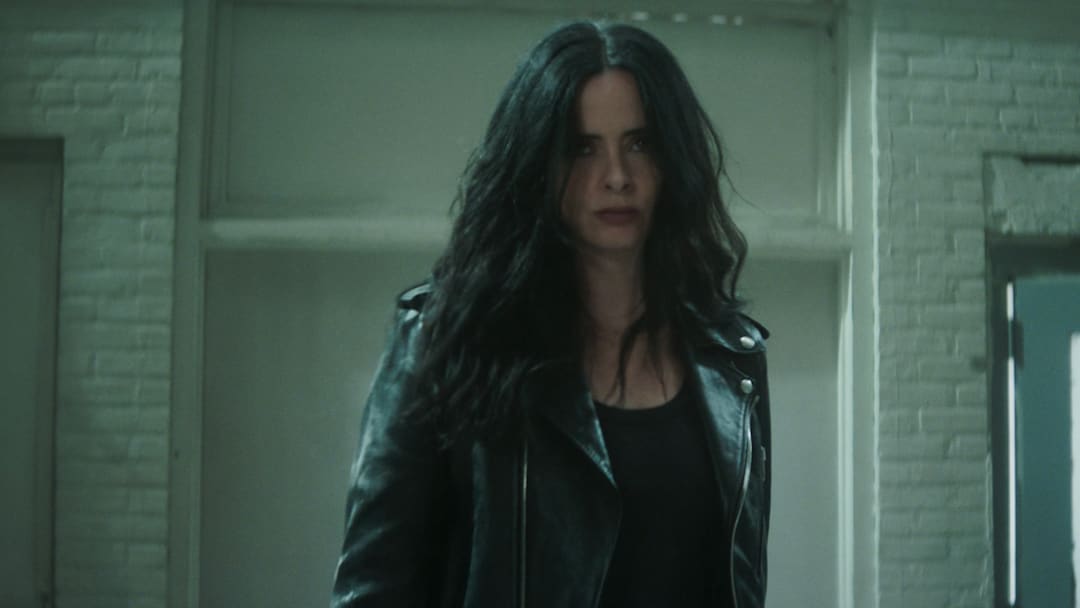 Jessica Jones (Krysten Ritter) in Marvel Television's DAREDEVIL: BORN AGAIN, exclusively on Disney+. Photo courtesy of Marvel Television. © 2026 MARVEL.