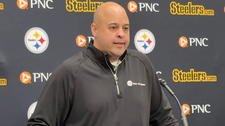 Pittsburgh Steelers GM Omar Khan on May 9, 2025. | Chris Adamski / X / Screensho
