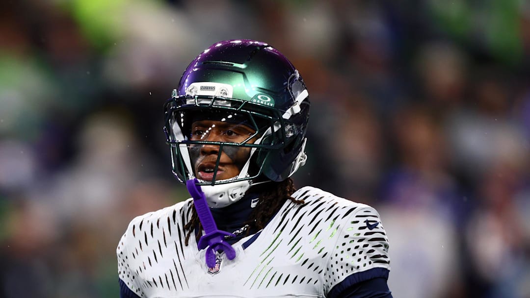 Seattle Seahawks wide receiver Rashid Shaheed reacts