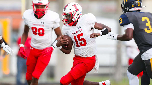 Immokalee Indians quarterback Chris Germinal threw for 273 yards in a win over Aubrey Rogers