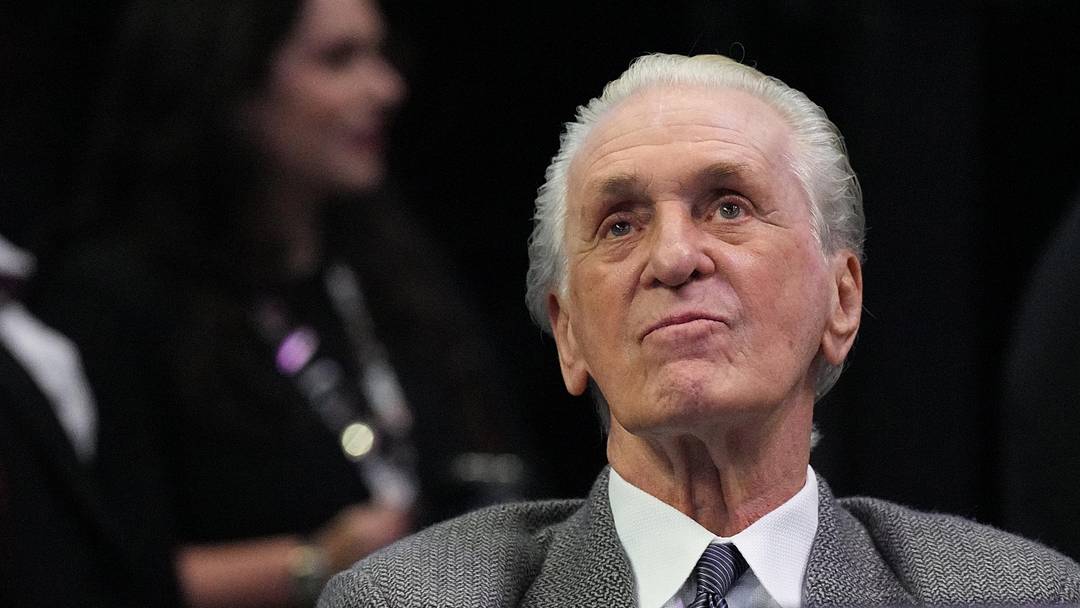 Miami Heat team president Pat Riley looks on
