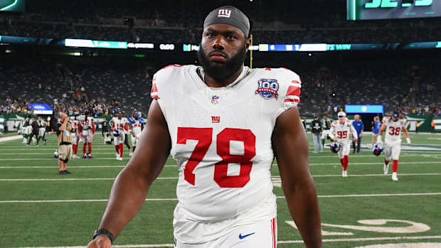 New York Giants offensive tackle Andrew Thomas 