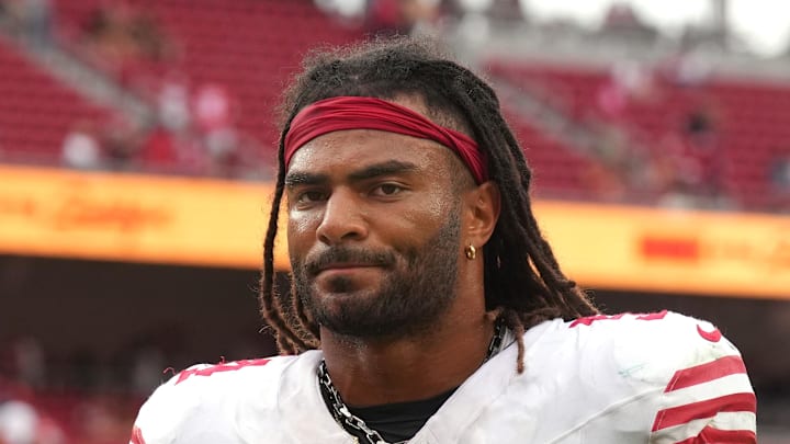 San Francisco 49ers middle linebacker Fred Warner (54)