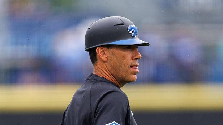 Jun 1, 2024; Lexington, KY, USA; Kentucky Wildcats head coach Nick Mingione stands on the field before a game against the Illinois Fighting Illini at Kentucky Proud Park. Mandatory Credit: Jordan Prather-Imagn Images