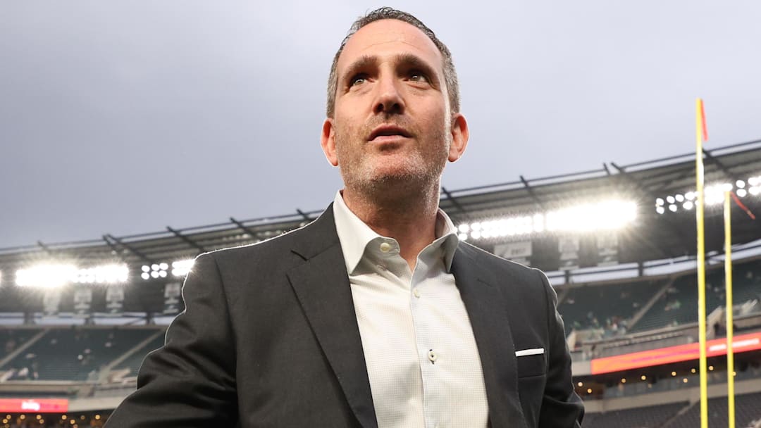 Philadelphia Eagles general manager Howie Roseman looks on before the game between the Philadelphia Eagles and the Dallas Cowboys at Lincoln Financial Field.