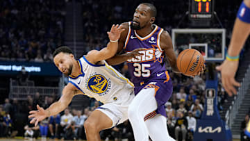 Kevin Durant, Phoenix Suns and Stephen Curry, Golden State Warriors