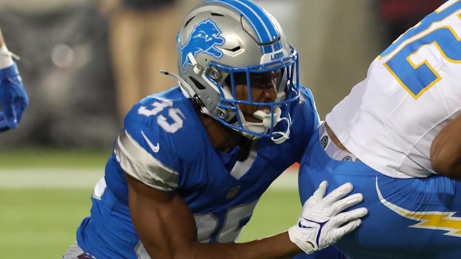 Detroit Lions cornerback Tyson Russell. | Charles LeClaire-Imagn Images