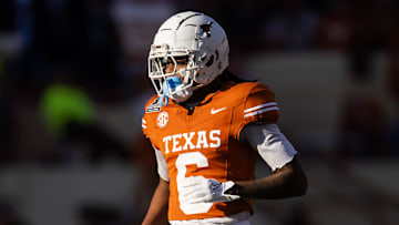 Dec 21, 2024; Austin, Texas, USA; Texas Longhorns defensive back Kobe Black (6) against the Clemson Tigers during the CFP National playoff first round at Darrell K Royal-Texas Memorial Stadium.