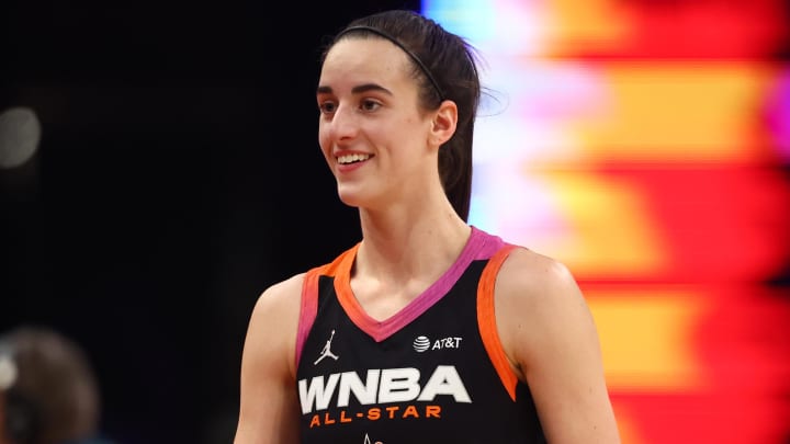 Caitlin Clark plays against the U.S. women's national team during the 2024 WNBA All Star Game at Footprint Center.