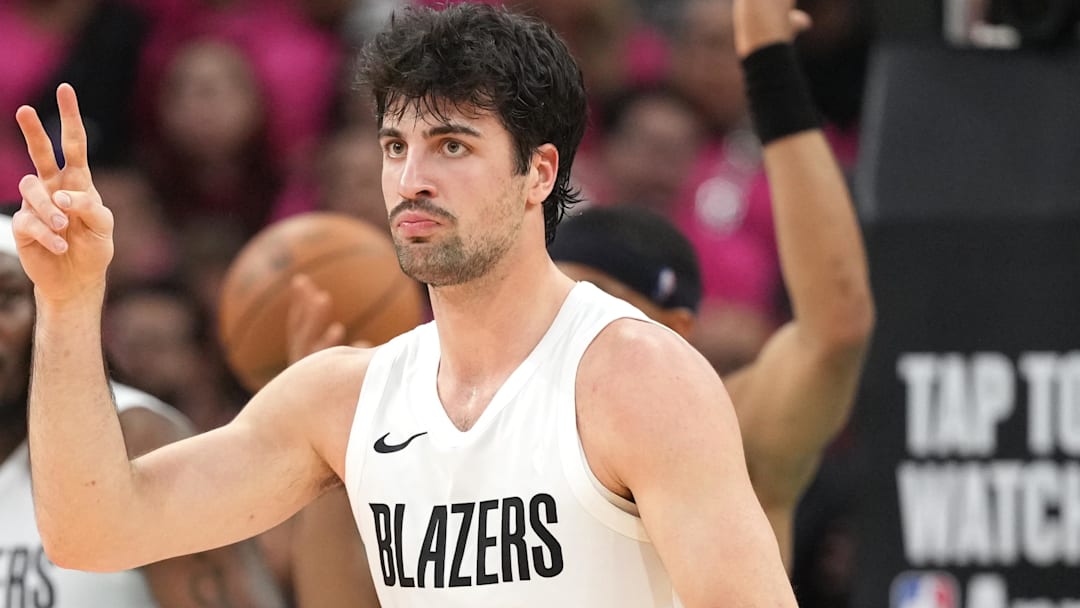 Apr 19, 2026; San Antonio, Texas, USA; Portland Trail Blazers forward Deni Avdija (8). Mandatory Credit: Scott Wachter-Imagn Images