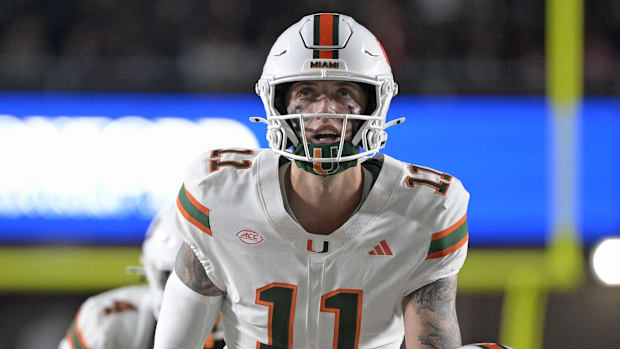 Miami Hurricanes quarterback Carson Beck