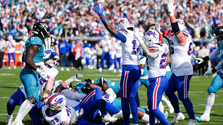 The Bills beat the Jaguars in the AFC wild-card game.