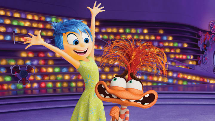 JOY AND ANXIETY -- Disney and Pixar’s “Inside Out 2” returns to the mind of freshly minted teenager Riley just as a new Emotion shows up unexpectedly. Much to Joy’s surprise, Anxiety isn’t the type who will take a back seat either. Featuring the voices of Amy Poehler as Joy and Maya Hawke as Anxiety, “Inside Out 2” releases only in theaters Summer 2024.© 2023 Disney/Pixar. All Rights Reserved.