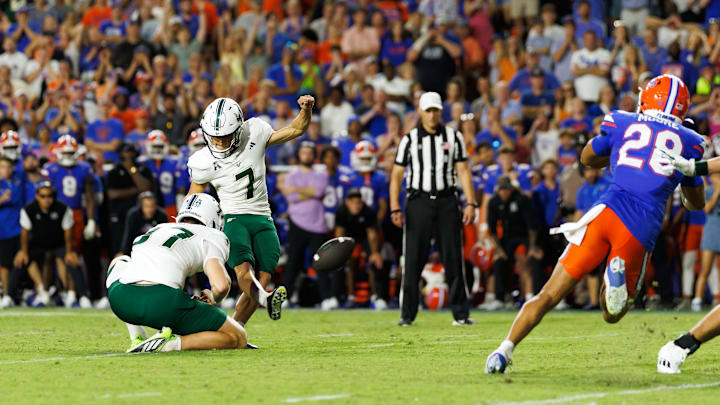 USF kicker Nico Gramatica won the game over Florida for the Bulls with a 20-yard field goal.