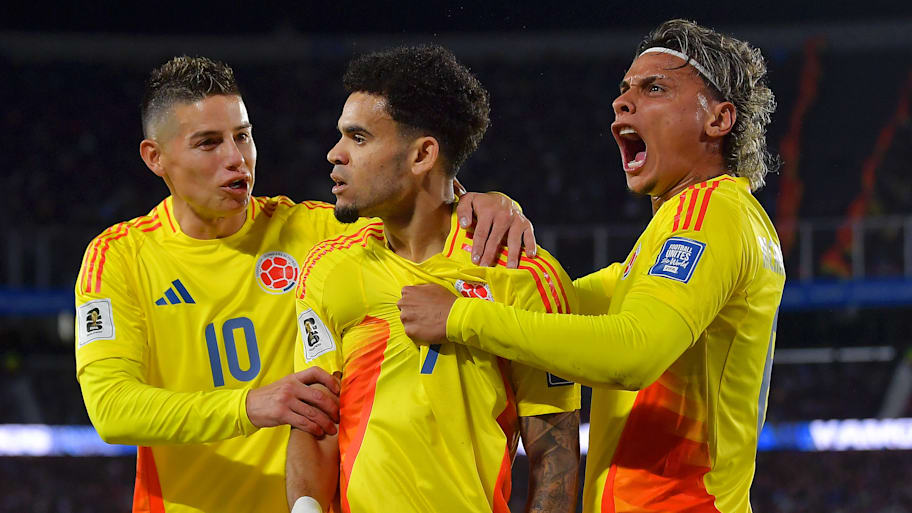 James Rodriguez, Luis Diaz and Richard Rios Colombia.