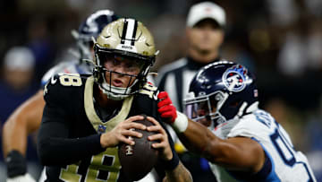 New Orleans Saints rookie QB Spencer Rattler is viewed as more of an athletic, big play specialist than steady, one-year QB Jake Haener. One of them will replace injured starter Derek Carr Sunday against Tampa Bay. 