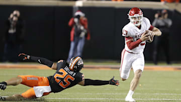 Nov 27, 2021; Stillwater, Oklahoma, USA; Oklahoma Sooners quarterback Caleb Williams (13) has transferred to the USC Football program.