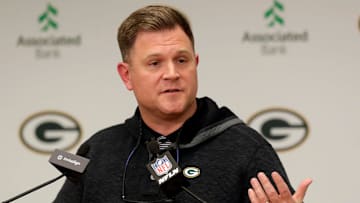 Green Bay Packers general manager Brian Gutekunst speaks to media during a pre-draft press conference on April 24, 2023, at Lambeau Field in Green Bay, Wis.

Gpg Gutekunstpresser 042423 Sk25