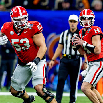 Georgia Bulldogs quarterback Gunner Stockton (14)